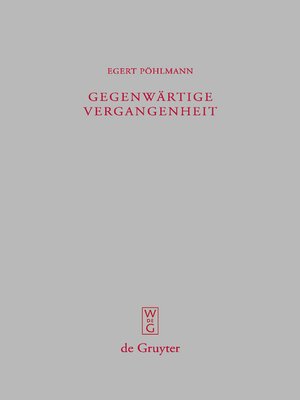 cover image of Gegenwärtige Vergangenheit